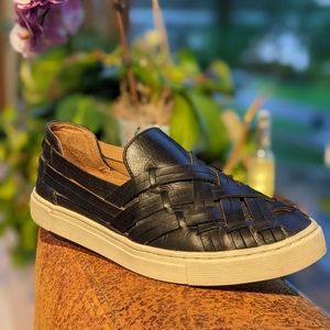 Women's Frye Black Leather Slip-on Sneakers, Size 6